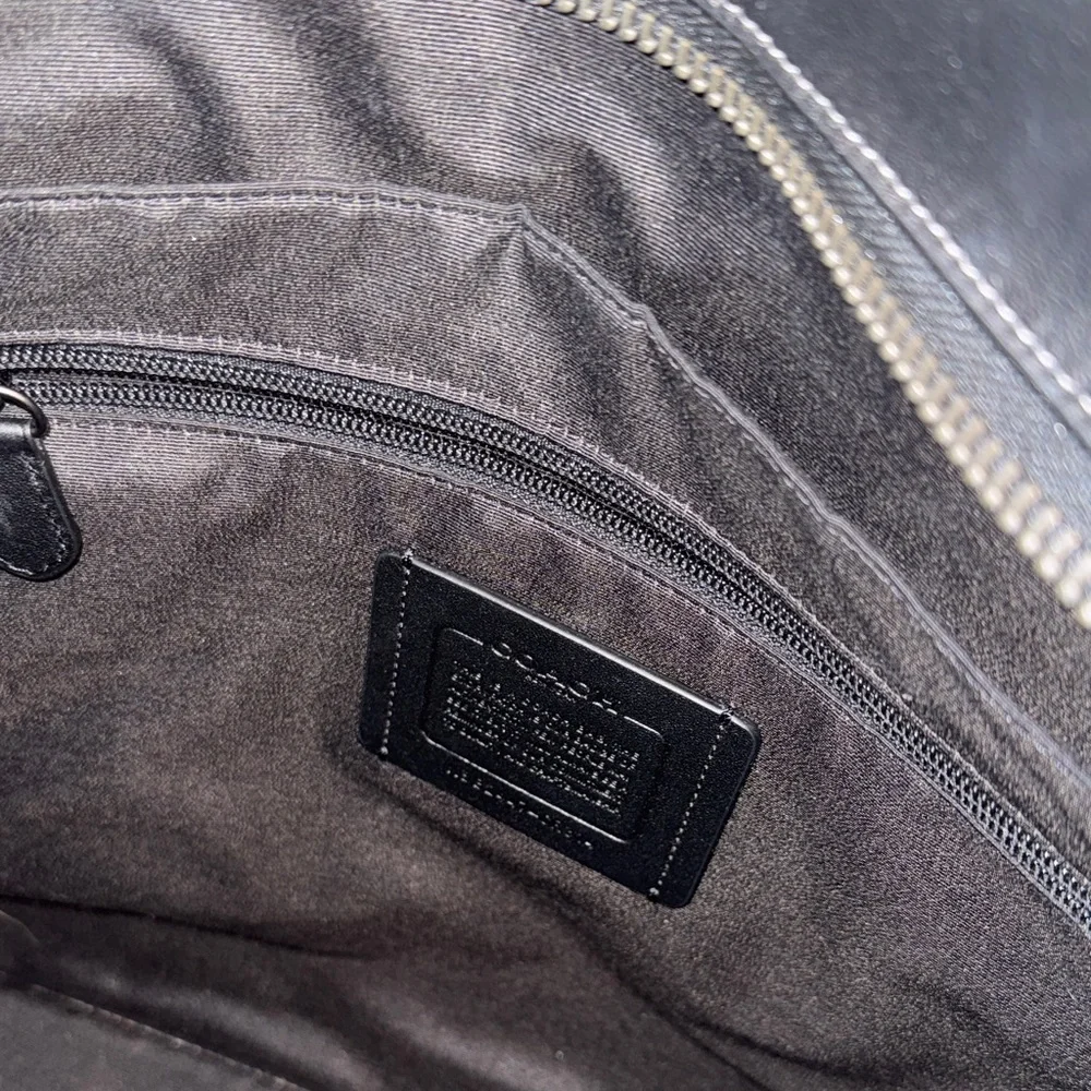 Coach Black/Dark Gray Signature Men's Laptop bag